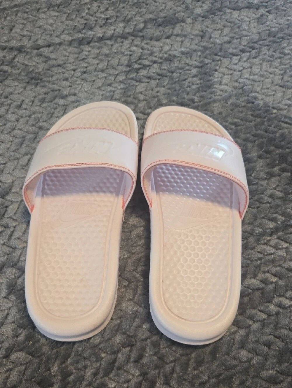Nike Benassi JDI Slides Women’s 6 Light Blush Pink White 343881-115 New in Box